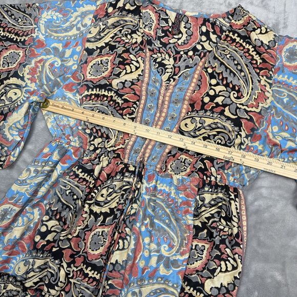 Me 2 Magic Boho Paisley Maxi Dress Women’s 1X Multicolor India Made - Picture 6 of 9